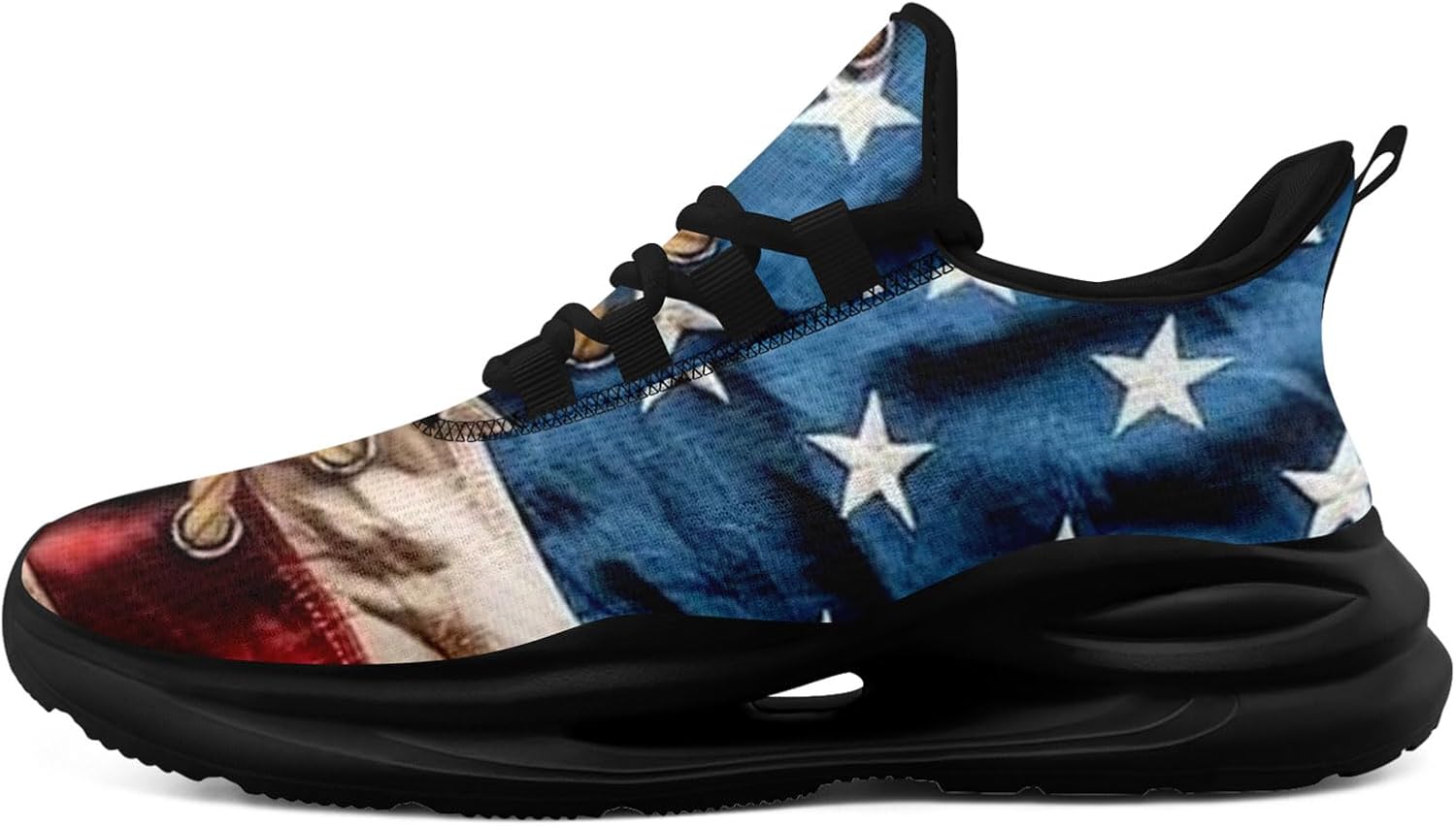 Мужские беговые кроссовки с сеткой, дизайн с американским флагом для патриотических энтузиастов и ветеранов Onegam, черный/красный/синий/коричневый
Мужские беговые кроссовки с сеткой, дизайн с американским флагом для патриотических энтузиастов и ветеранов Onegam, черный/красный/синий/коричневый