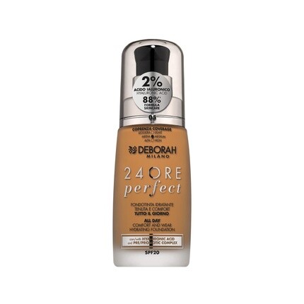Deborah Milano 24 Hour Liquid Foundation Perfect Moisturizing SPF 20 30 мл № 5 Янтарный
Deborah Milano 24 Hour Liquid Foundation Perfect Moisturizing SPF 20 30 мл № 5 Янтарный