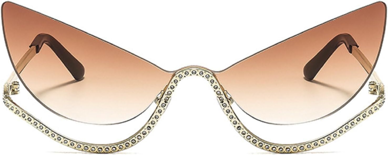 Ретро-солнцезащитные очки «кошачий глаз» со стразами для женщин, 2025 год, роскошные винтажные металлические безободковые солнцезащитные очки, модные очки для путешествий mincl, Brown
Ретро-солнцезащитные очки «кошачий глаз» со стразами для женщин, 2025 год, роскошные винтажные металлические безободковые солнцезащитные очки, модные очки для путешествий mincl, Brown