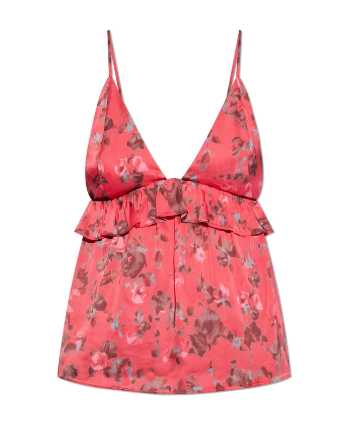 Топ с цветочным мотивом Ganni, розовый
Топ с цветочным мотивом Ganni, розовый