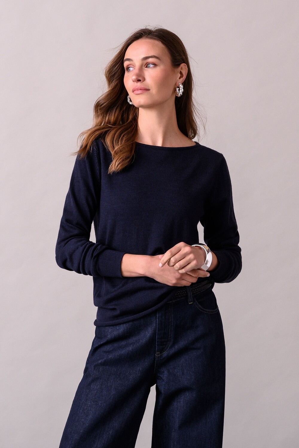 Джемпер с вырезом лодочкой из тонкой мериносовой пряжи Celtic & Co., синий
Джемпер с вырезом лодочкой из тонкой мериносовой пряжи Celtic & Co., синий