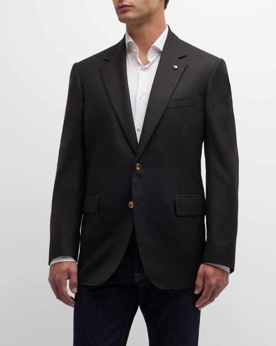 Мужской блейзер из кашемира и шерсти с двумя пуговицами Stefano Ricci
Мужской блейзер из кашемира и шерсти с двумя пуговицами Stefano Ricci