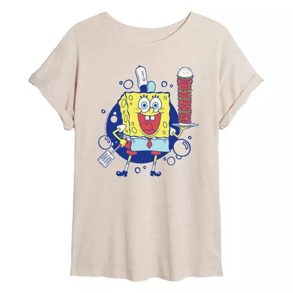 Детская оверсайз футболка с принтом "Гамбургер из Губки Боба" Nickelodeon, белый
Детская оверсайз футболка с принтом "Гамбургер из Губки Боба" Nickelodeon, белый