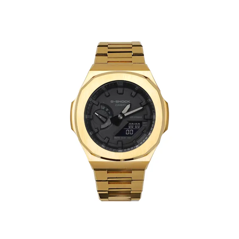 CASIO Часы Unisex Liquid Crystal/Analog Dual Display Series 48.5mm Black Watch, Parrot Shell Full Forged Gold 
CASIO Часы Unisex Liquid Crystal/Analog Dual Display Series 48.5mm Black Watch, Parrot Shell Full Forged Gold