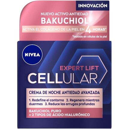 Ночной крем с гиалуроном и клеточным филлером, 50 мл, Nivea
Ночной крем с гиалуроном и клеточным филлером, 50 мл, Nivea