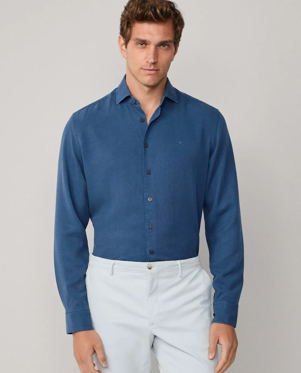 Мужская рубашка текстурированная окрашенная в изделии приталенная Hackett, индиго
Мужская рубашка текстурированная окрашенная в изделии приталенная Hackett, индиго