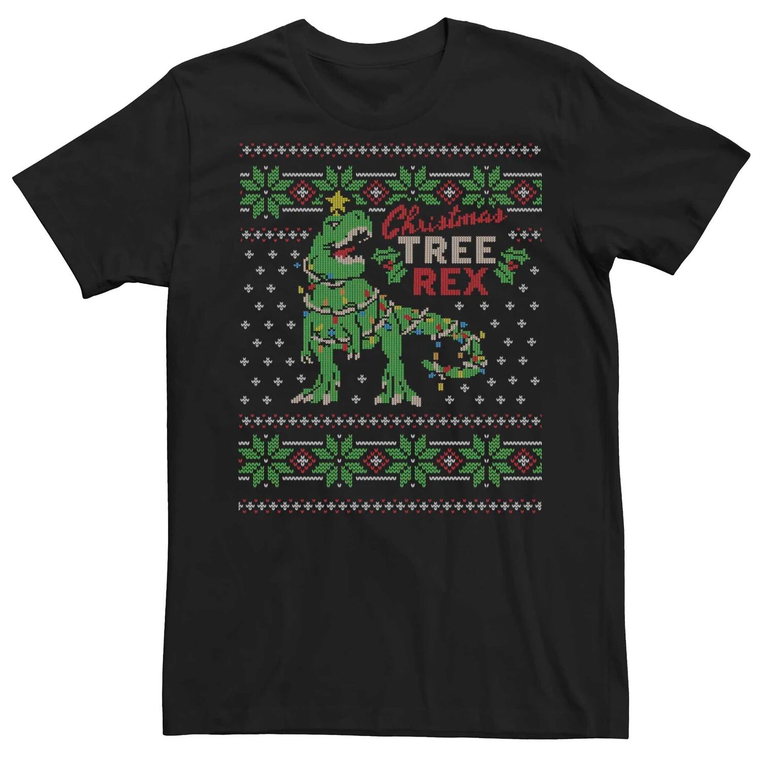 Мужская рождественская футболка с рисунком T-Rex Ugly Christmas Style Licensed Character
Мужская рождественская футболка с рисунком T-Rex Ugly Christmas Style Licensed Character