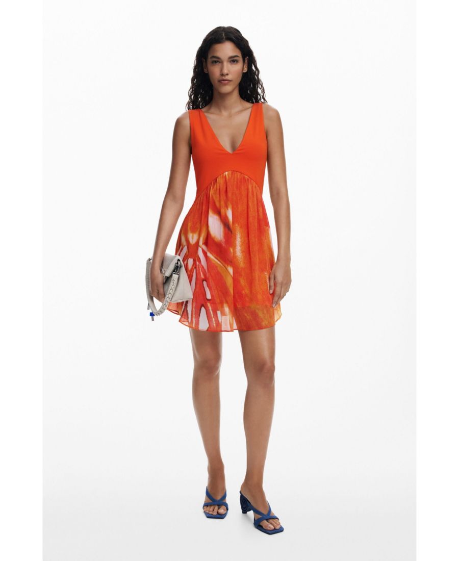 Женское короткое платье с этническим принтом Desigual, Orange
Женское короткое платье с этническим принтом Desigual, Orange