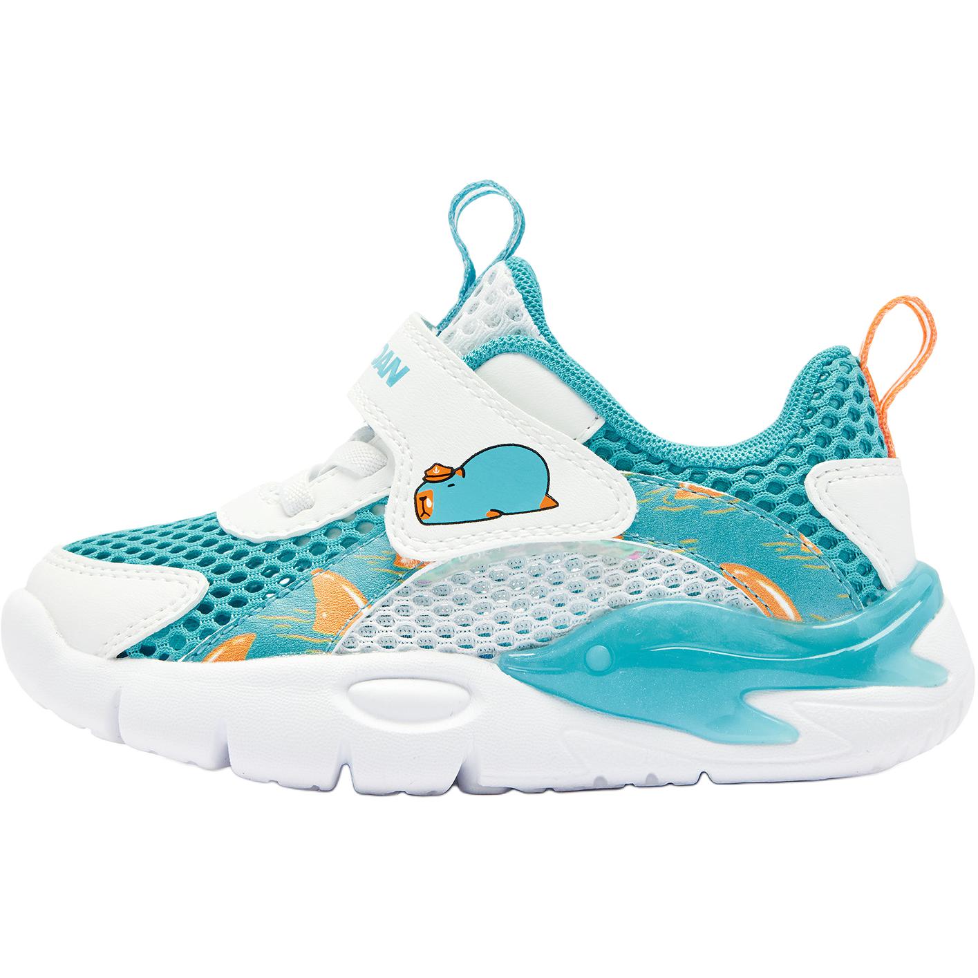 Дышащие, противоударные, низкие детские туфли для младенцев и малышей QIAODAN, белый/синий 
Дышащие, противоударные, низкие детские туфли для младенцев и малышей QIAODAN, белый/синий