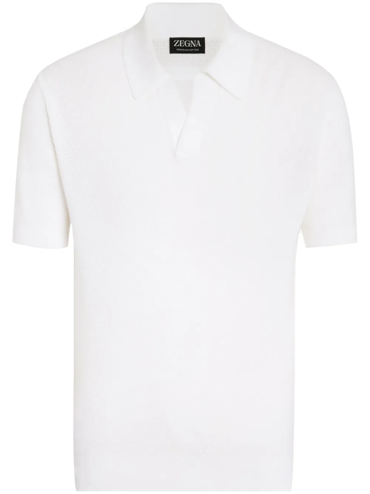 Рубашка поло с V-образным вырезом Zegna, белый
Рубашка поло с V-образным вырезом Zegna, белый