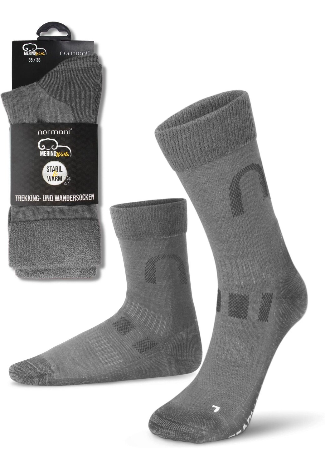 2 пары носков из шерсти мериноса, походных и треккинговых носков Melton normani, серый
2 пары носков из шерсти мериноса, походных и треккинговых носков Melton normani, серый