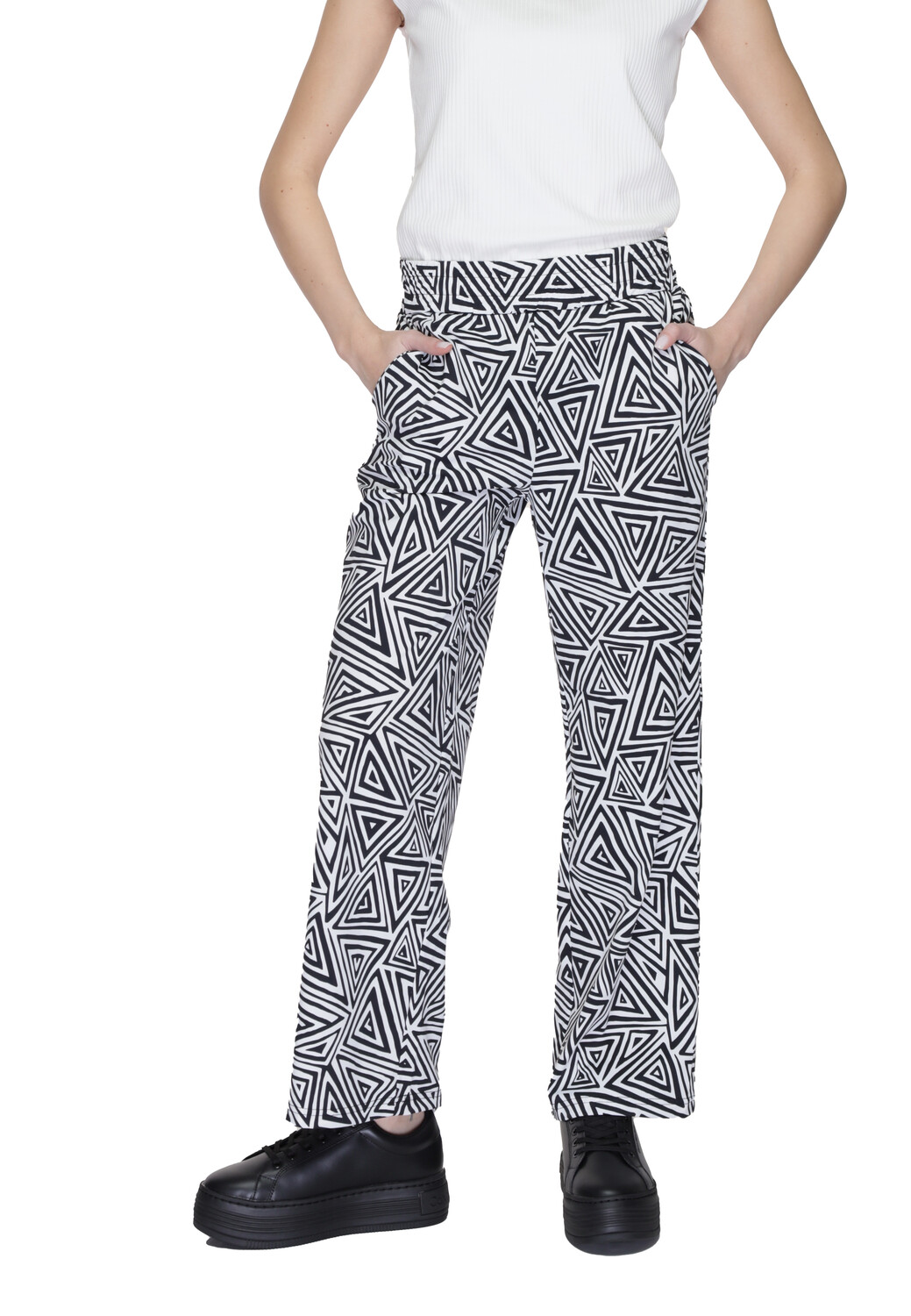 Брюки женские Street One с принтом, черно-белый 
Брюки женские Street One с принтом, черно-белый