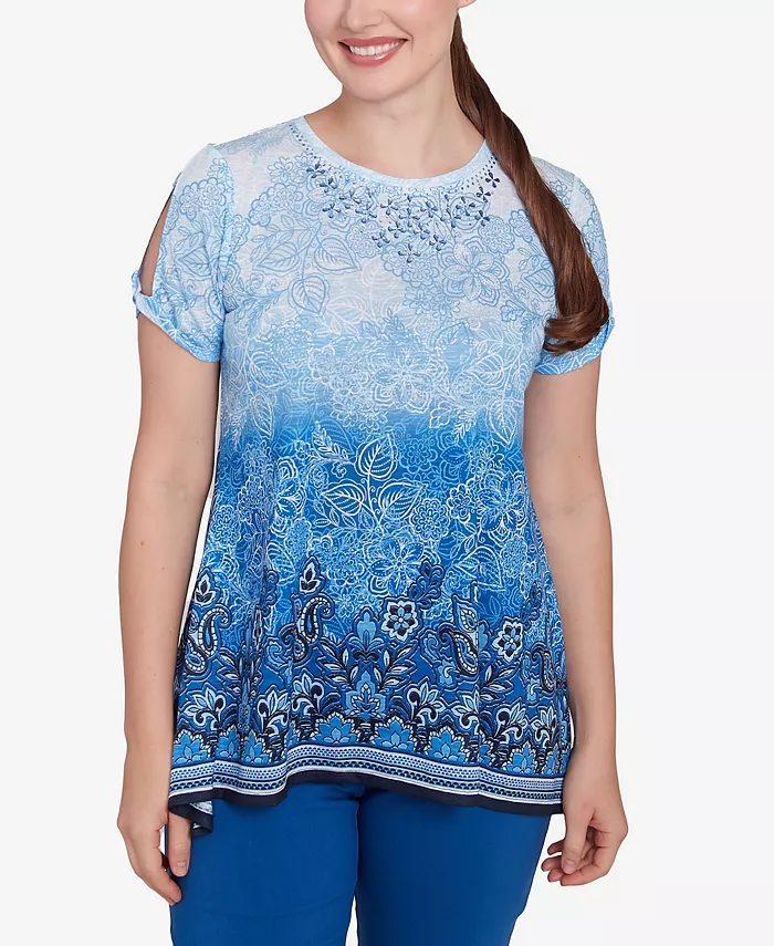 Футболка Petite Crystal Ombre с открытыми плечами и круглым вырезом Ruby Rd., мультиколор
Футболка Petite Crystal Ombre с открытыми плечами и круглым вырезом Ruby Rd., мультиколор