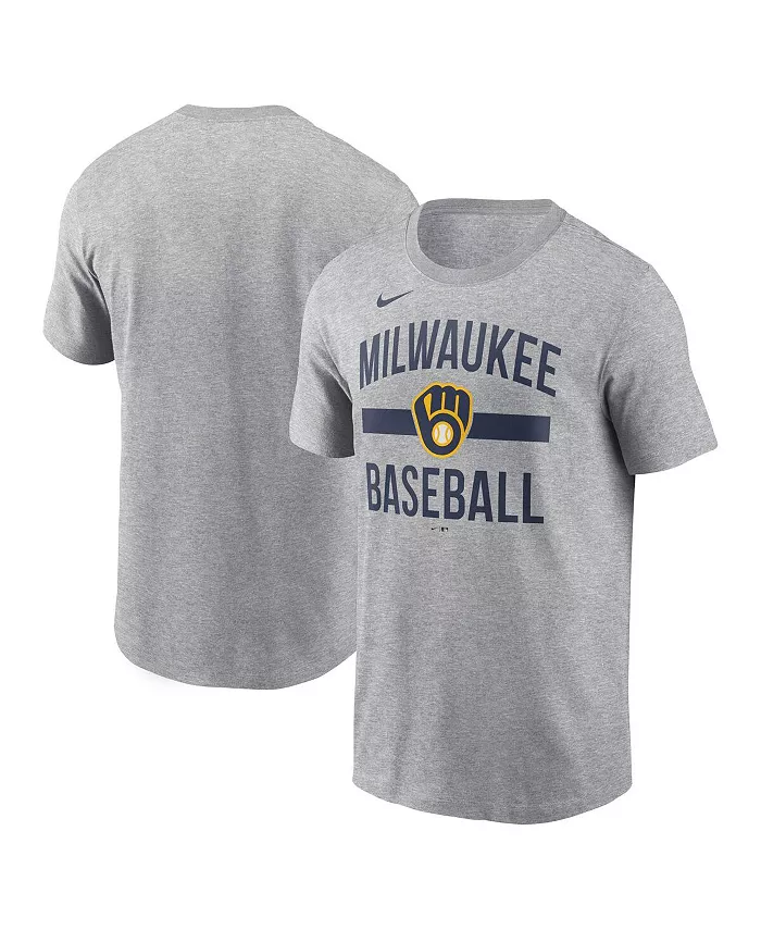Мужская футболка Milwaukee Brewers с арочным принтом, цвет хизер-серый Nike
Мужская футболка Milwaukee Brewers с арочным принтом, цвет хизер-серый Nike