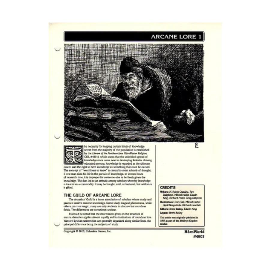 Тайные знания, Harn - Magic & Religion
Тайные знания, Harn - Magic & Religion