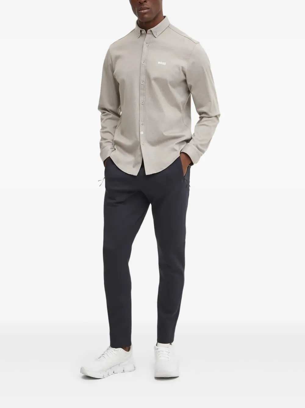 Рубашка с фактурным логотипом BOSS, нейтральный
Рубашка с фактурным логотипом BOSS, нейтральный