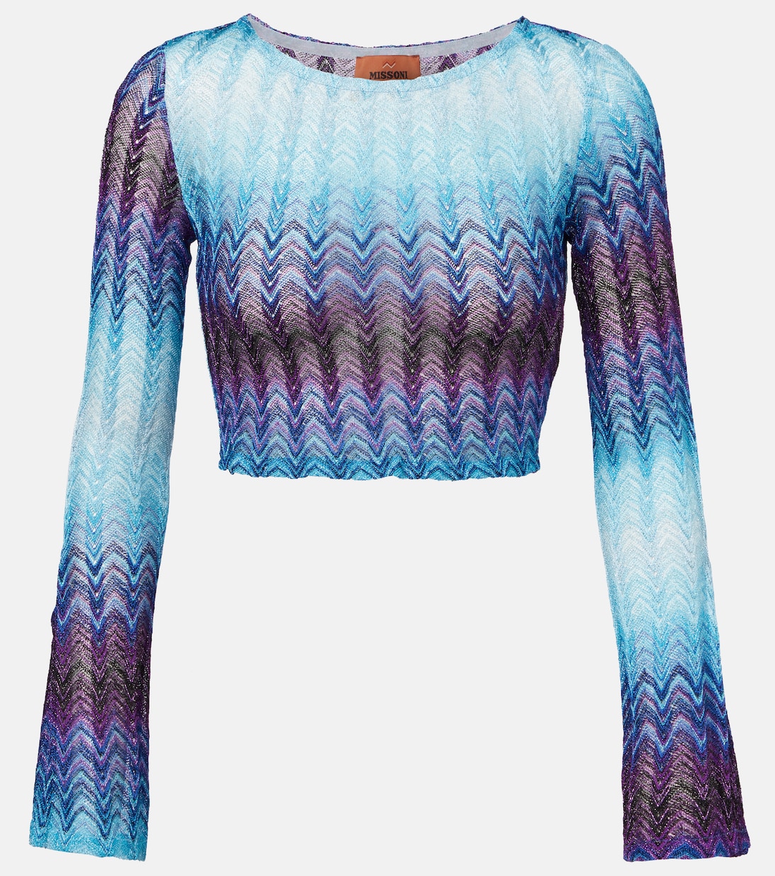 Короткий топ с зигзагами из ламе Missoni, Multi Blue
Короткий топ с зигзагами из ламе Missoni, Multi Blue