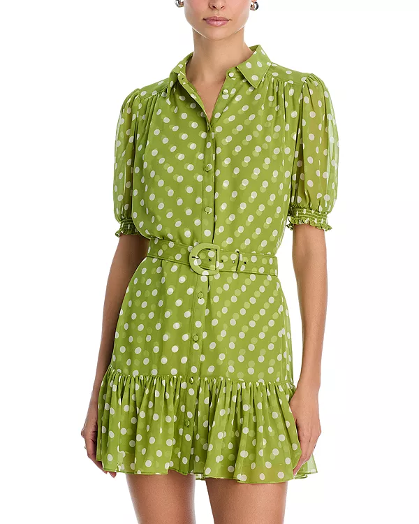 Мини-Платье Камиль с поясом Cinq À Sept, зеленый
Мини-Платье Камиль с поясом Cinq À Sept, зеленый