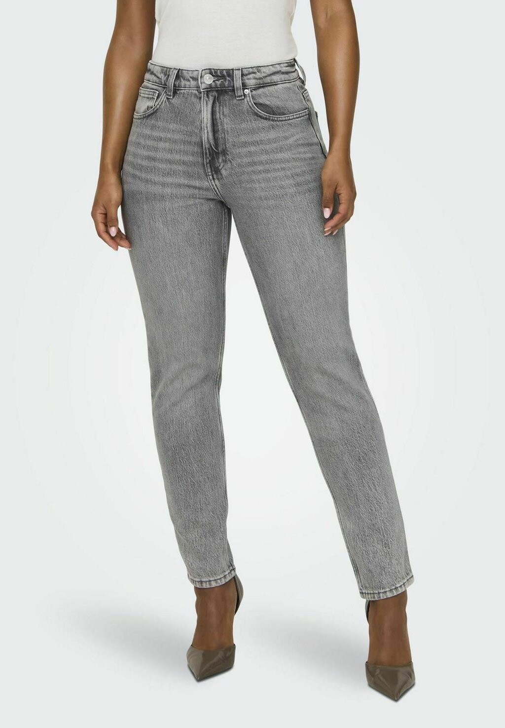 Джинсы зауженного кроя ONLY, деним среднего серого цвета
Джинсы зауженного кроя ONLY, деним среднего серого цвета