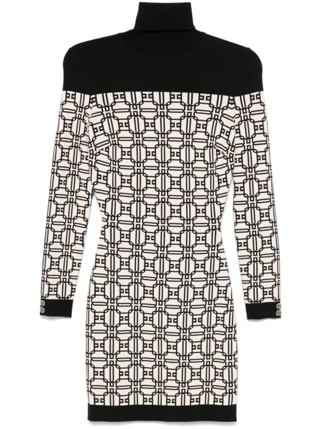 Платье мини Elisabetta Franchi с высоким воротником и жаккардовым логотипом, серый
Платье мини Elisabetta Franchi с высоким воротником и жаккардовым логотипом, серый