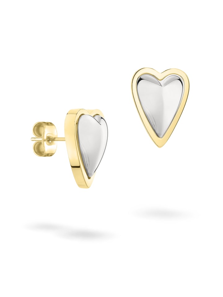 LIEBESKIND BERLIN Металлическая серьга в форме сердца, двухцветная, серебристо-золотая
LIEBESKIND BERLIN Металлическая серьга в форме сердца, двухцветная, серебристо-золотая