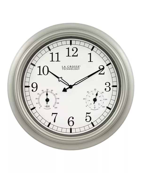 Wt-3181Pl-Q 18" классические кварцевые пластиковые аналоговые настенные часы для дома или улицы La Crosse Technology, pewter
Wt-3181Pl-Q 18" классические кварцевые пластиковые аналоговые настенные часы для дома или улицы La Crosse Technology, pewter