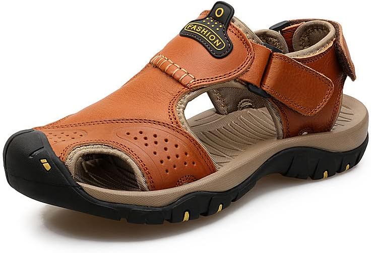 Мужские ортопедические спортивные сандалии cexoo с противоскользящей подошвой, легкие кожаные сандалии для походов, летние сандалии с вырезами, коричневый
Мужские ортопедические спортивные сандалии cexoo с противоскользящей подошвой, легкие кожаные сандалии для походов, летние сандалии с вырезами, коричневый