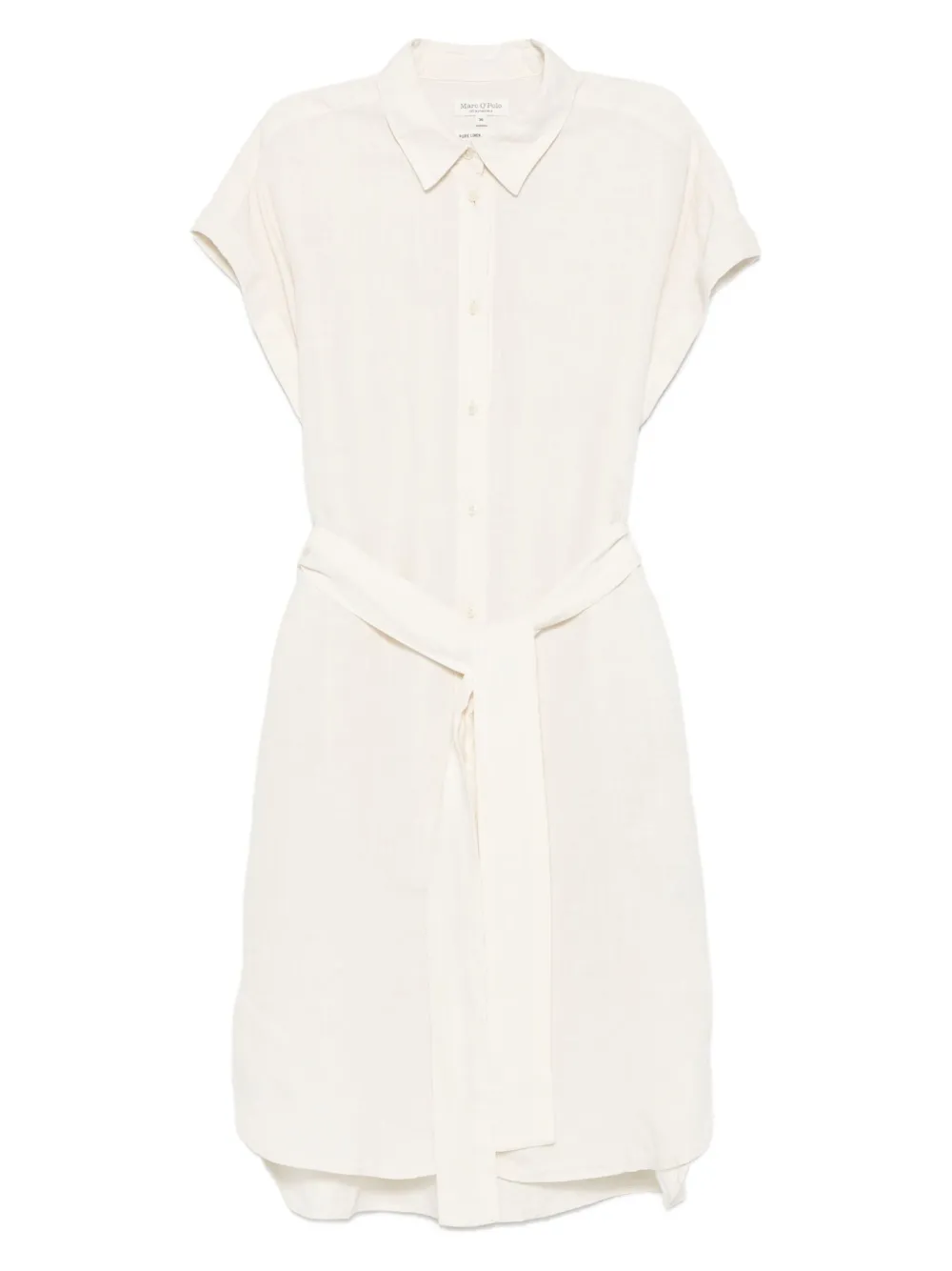 Платье-рубашка мини с поясом Marc O'Polo, нейтральный 
Платье-рубашка мини с поясом Marc O'Polo, нейтральный