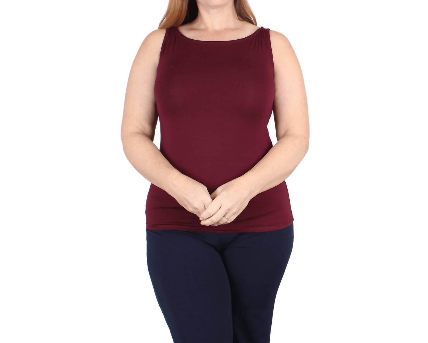 Компактный топ с вырезом «лодочка» в цвете бордо Undersummers
Компактный топ с вырезом «лодочка» в цвете бордо Undersummers