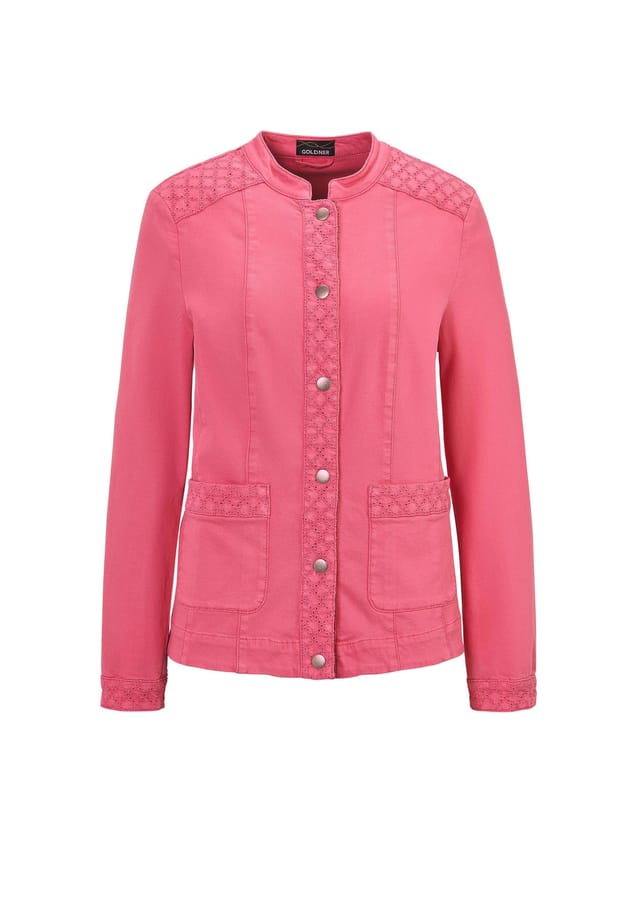 Короткий размер: джинсовая куртка Goldner, розовый
Короткий размер: джинсовая куртка Goldner, розовый