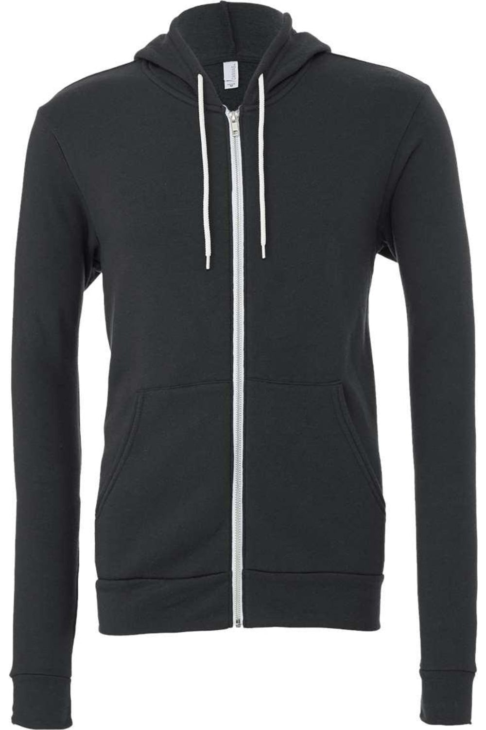 Толстовка с капюшоном BELLA + CANVAS из флисовой губки с застежкой-молнией, темно-серый 
Толстовка с капюшоном BELLA + CANVAS из флисовой губки с застежкой-молнией, темно-серый