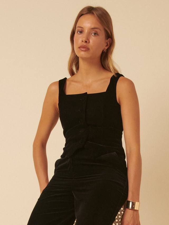 Вельветовый жилет с квадратным вырезом Nobody's Child, Black
Вельветовый жилет с квадратным вырезом Nobody's Child, Black