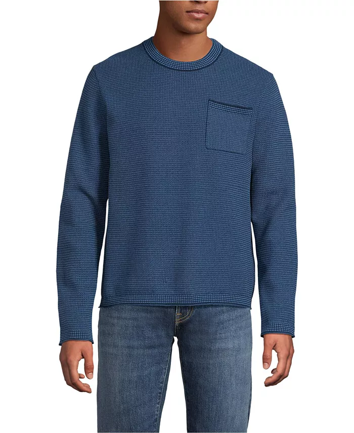 Мужской хлопковый свитер с длинными рукавами и круглым вырезом Lands' End, синий
Мужской хлопковый свитер с длинными рукавами и круглым вырезом Lands' End, синий