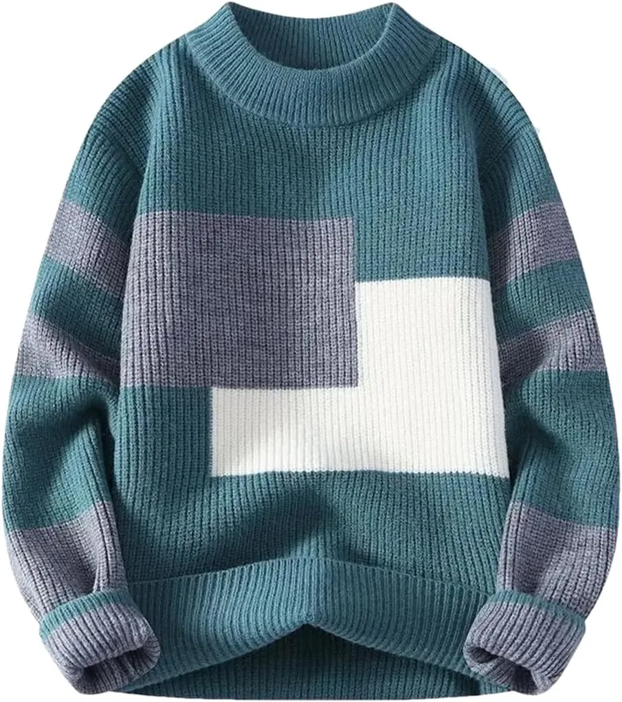 Мужской свитер с воротником стойкой, утолщенный, длинный рукав
Мужской свитер с воротником стойкой, утолщенный, длинный рукав