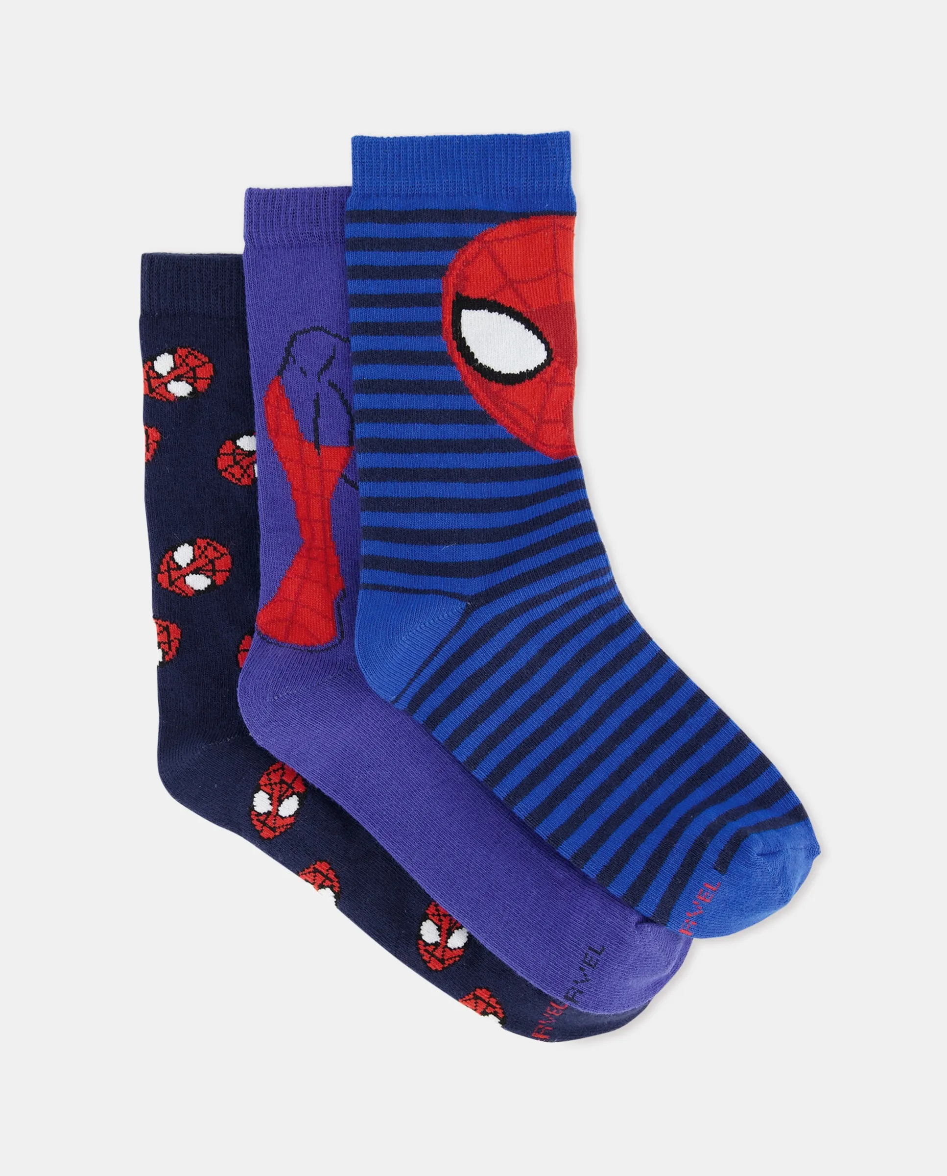 Набор из 3 детских носков с принтом Человека-паука Cotton Juice, темно-синий
Набор из 3 детских носков с принтом Человека-паука Cotton Juice, темно-синий