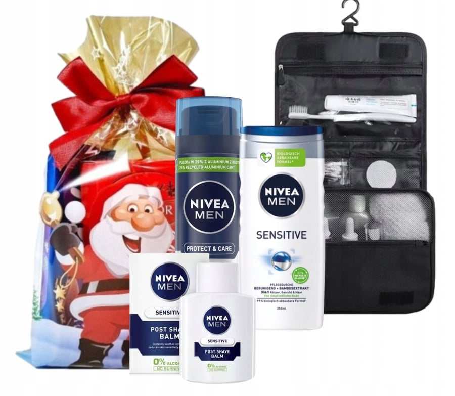 Рождественский подарочный набор для мужчин NIVEA Gel + Бальзам + Гель для бритья + Косметичка
Рождественский подарочный набор для мужчин NIVEA Gel + Бальзам + Гель для бритья + Косметичка