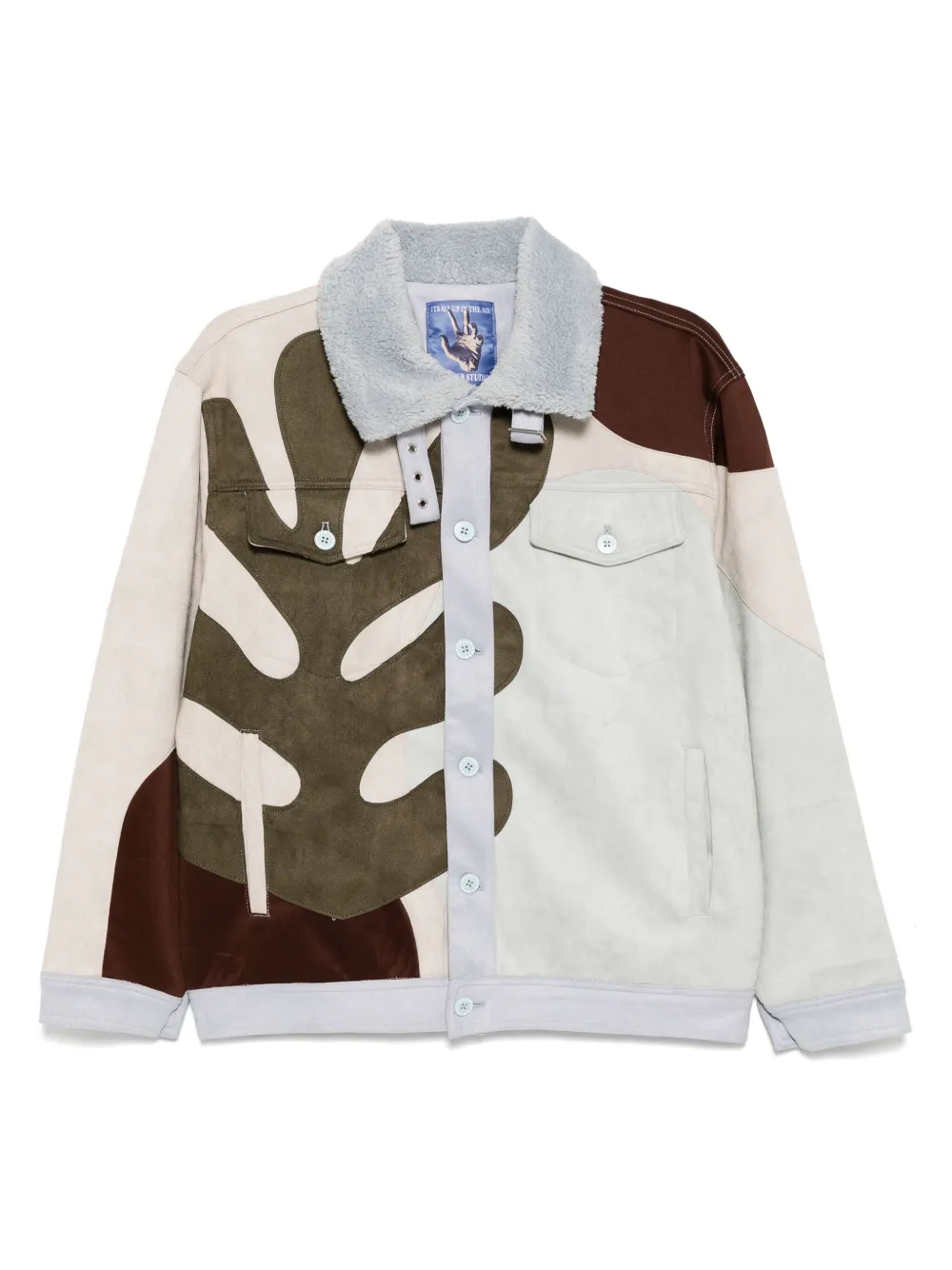 Куртка в технике пэчворк KidSuper, серый 
Куртка в технике пэчворк KidSuper, серый