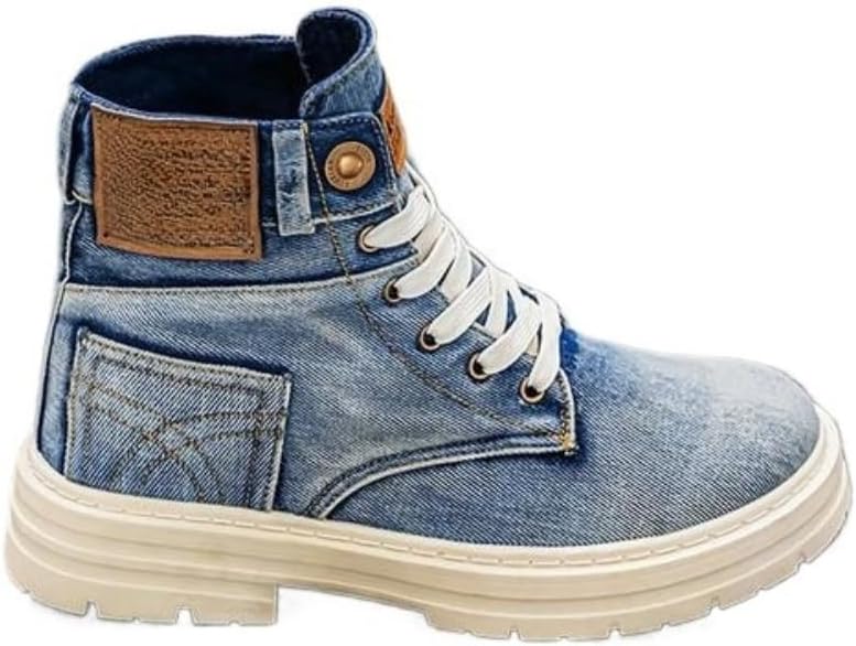 Мужские модные джинсовые ботинки Faithgee с шнуровкой, повседневные удобные ботинки до щиколотки для ежедневной носки, мужские туфли с круглым носком для повседневной носки, синий
Мужские модные джинсовые ботинки Faithgee с шнуровкой, повседневные удобные ботинки до щиколотки для ежедневной носки, мужские туфли с круглым носком для повседневной носки, синий