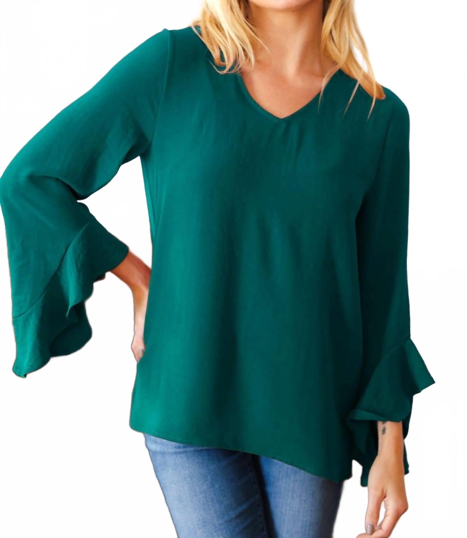 Зеленая блузка с рукавом три четверти Haptics
Зеленая блузка с рукавом три четверти Haptics