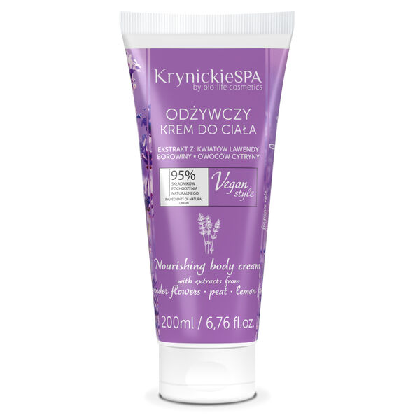 Питательный крем для тела с ароматом лаванды, 200 мл Krynickie Spa
Питательный крем для тела с ароматом лаванды, 200 мл Krynickie Spa