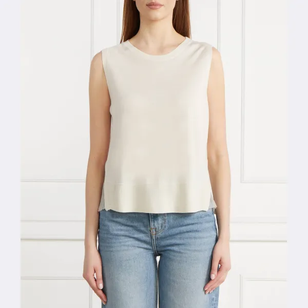 Шерстяной топ свободного кроя Marc Cain, бежевый
Шерстяной топ свободного кроя Marc Cain, бежевый