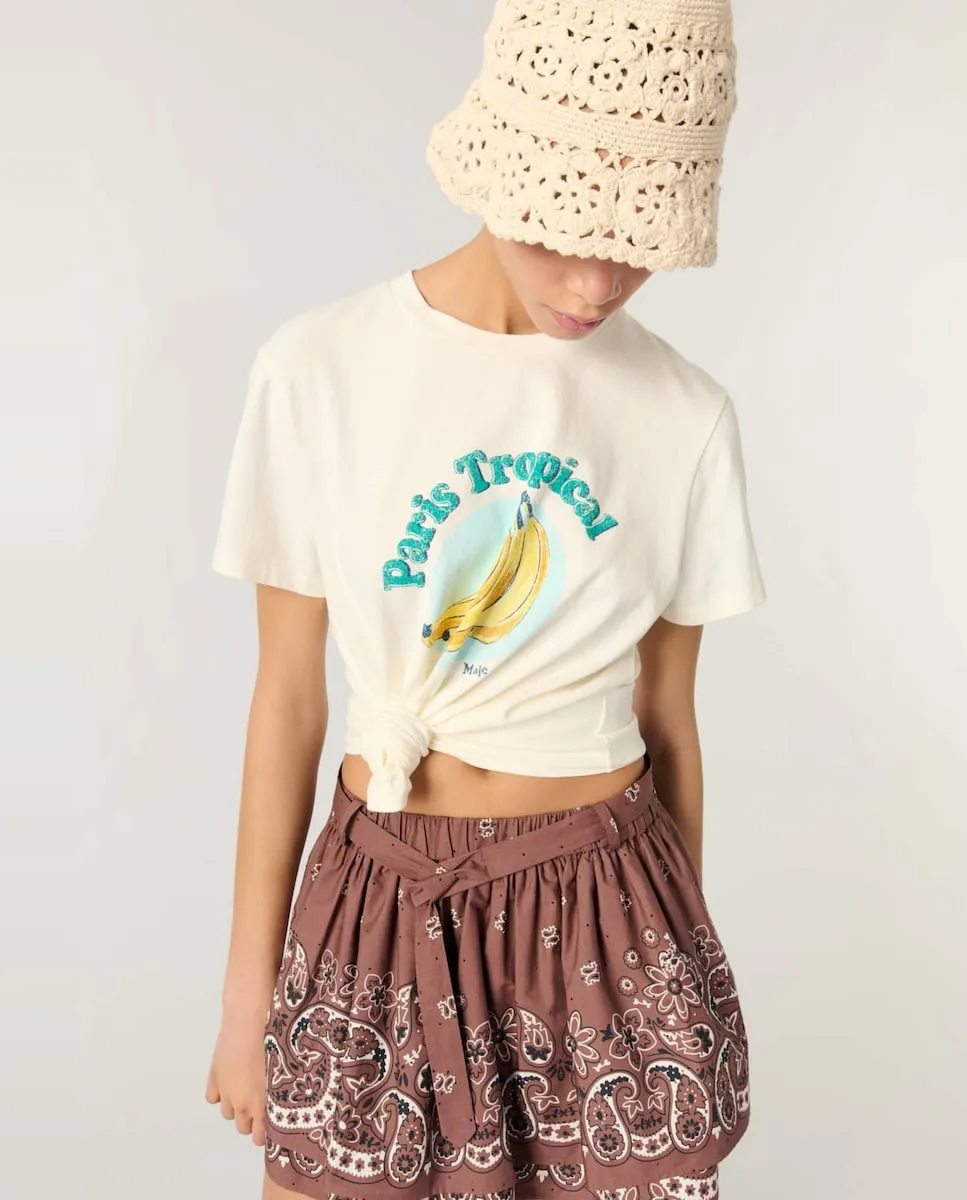 Женская футболка с принтом Maje, белый
Женская футболка с принтом Maje, белый