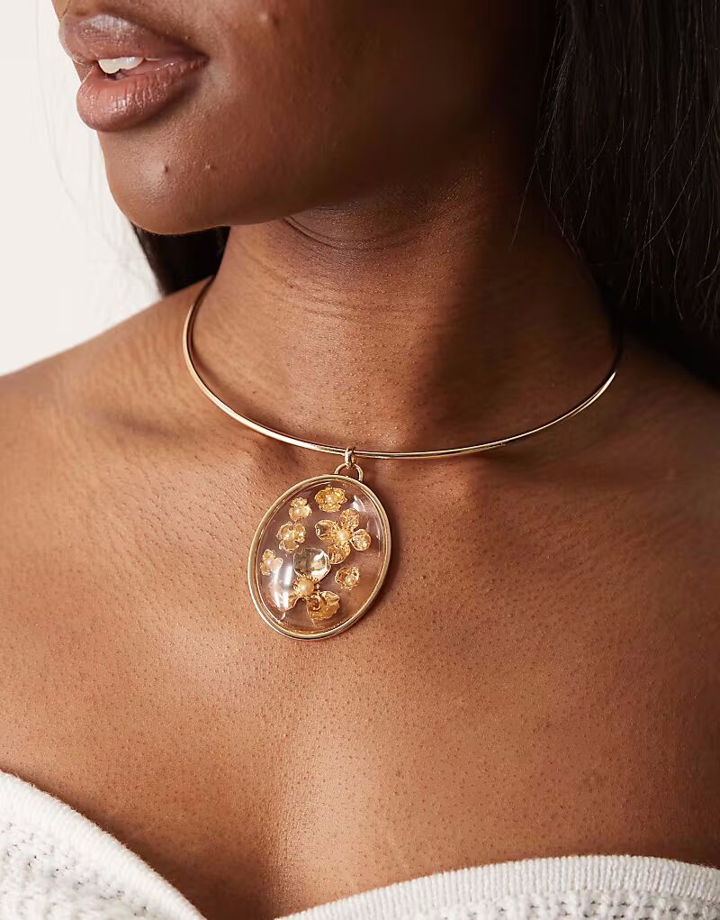 Ожерелье с тонкой проволокой и цветочным мотивом золотистого оттенка Asos Design
Ожерелье с тонкой проволокой и цветочным мотивом золотистого оттенка Asos Design