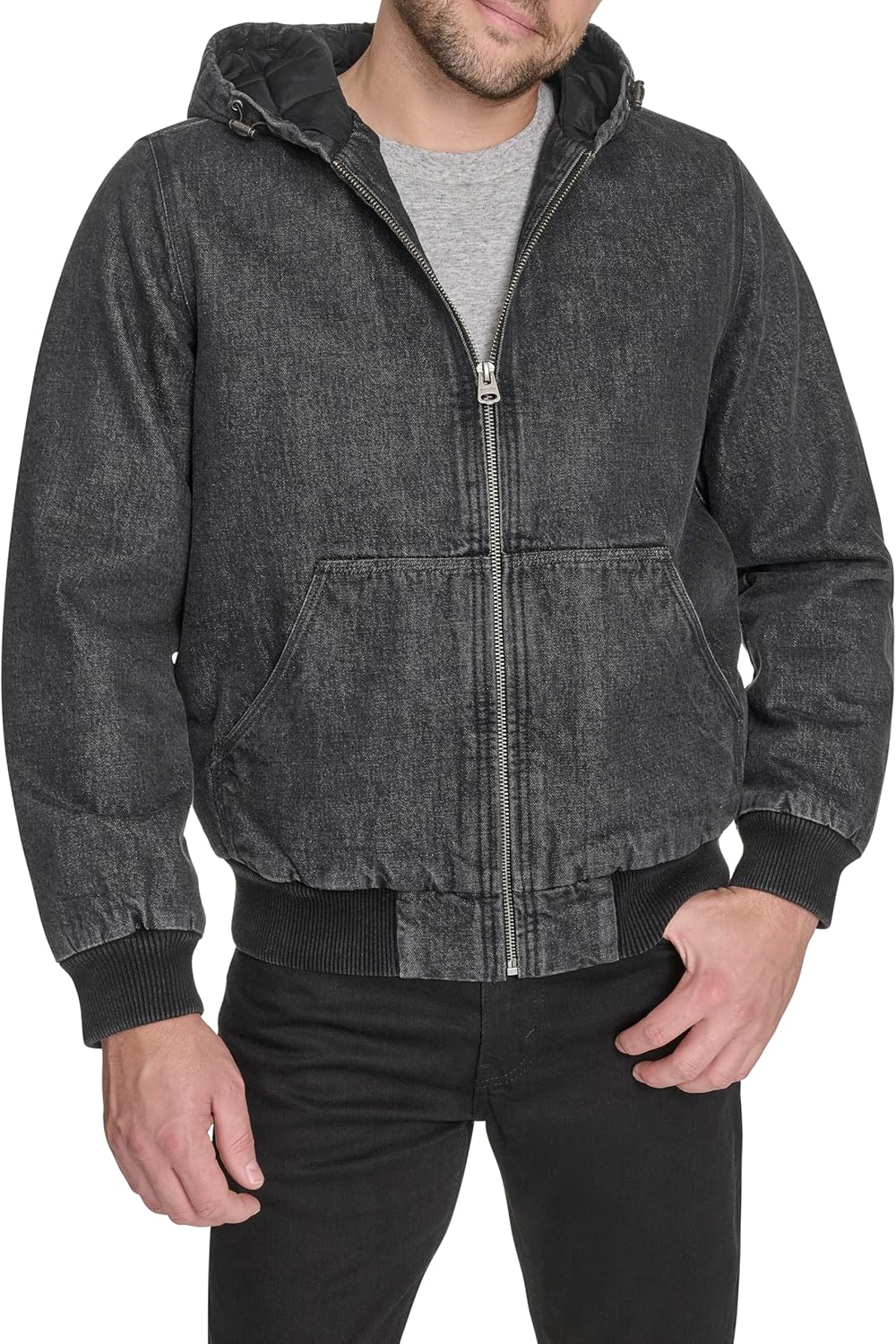 Мужская куртка-бомбер Levi's с капюшоном, Black Wash Denim
Мужская куртка-бомбер Levi's с капюшоном, Black Wash Denim
