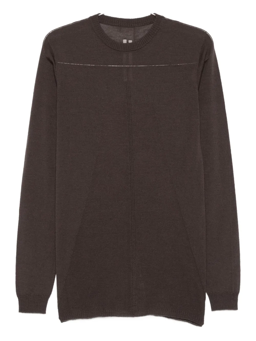 Шерстяной свитер с круглым вырезом Rick Owens, серый
Шерстяной свитер с круглым вырезом Rick Owens, серый