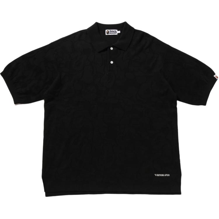 Bape Solid Camo Jacquard расслабленная поло A BATHING APE, черный
Bape Solid Camo Jacquard расслабленная поло A BATHING APE, черный