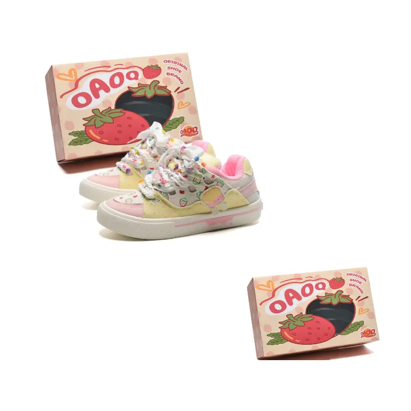 OAOQ Износостойкие и легкие низкие скейтерские кроссовки унисекс белый желтый синий клубнично-розовый, цвет Strawberry Pink
OAOQ Износостойкие и легкие низкие скейтерские кроссовки унисекс белый желтый синий клубнично-розовый, цвет Strawberry Pink