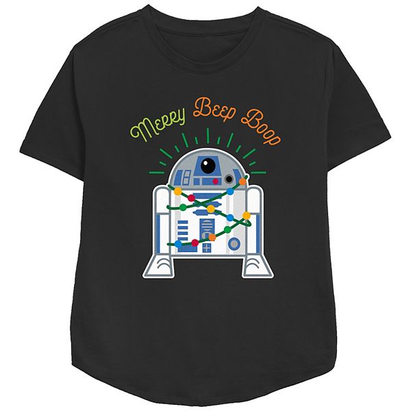 Женская футболка с принтом R2-D2 Merry Beep Boop, свободный крой Star Wars
Женская футболка с принтом R2-D2 Merry Beep Boop, свободный крой Star Wars