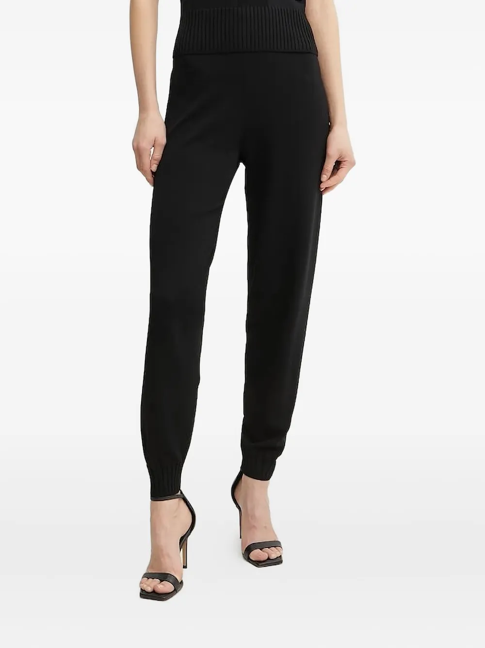 Трикотажные брюки с логотипом Armani Exchange, черный 
Трикотажные брюки с логотипом Armani Exchange, черный