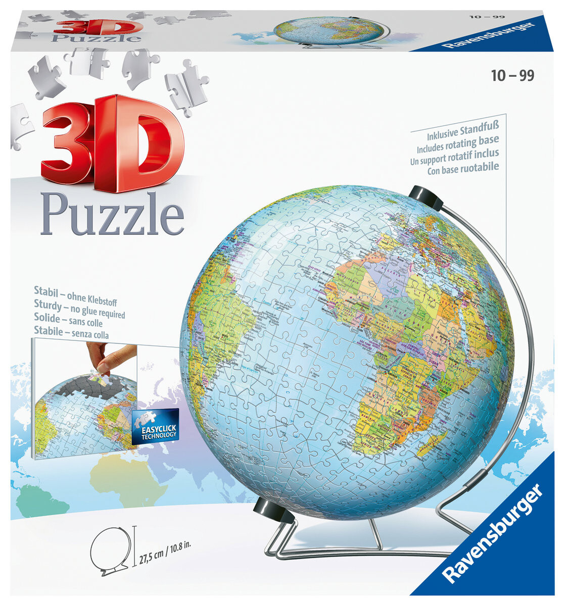 Пазл Ravensburger, 3D, Детский глобус, 540 шт.
Пазл Ravensburger, 3D, Детский глобус, 540 шт.